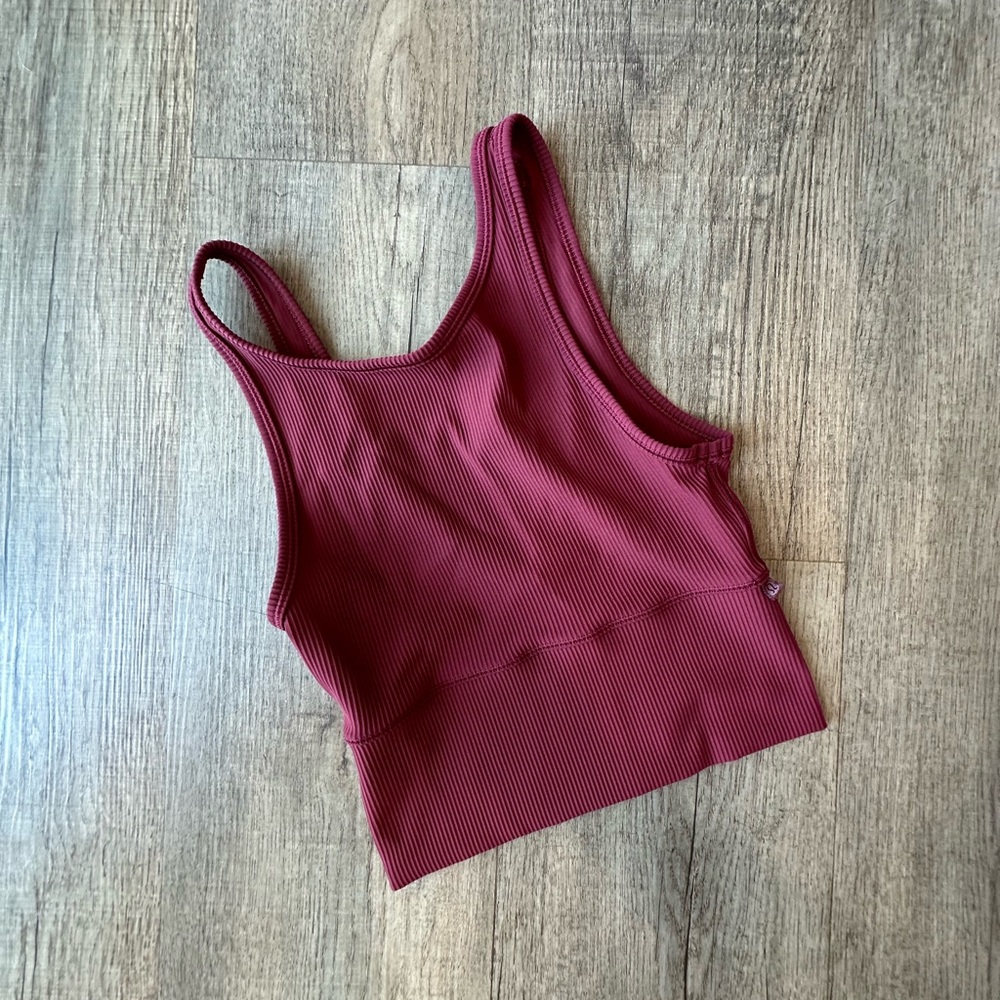 Lululemon Ribbed Power Pivot Tank - Red